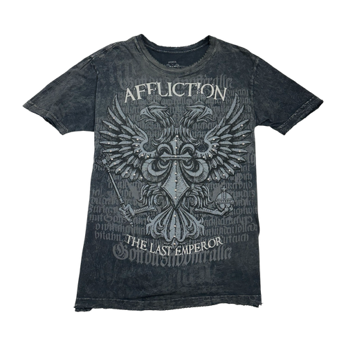 Vintage Y2K Affliction Fedor Emelianenko AOP Tee Black | Vintage Clothing Store Canada