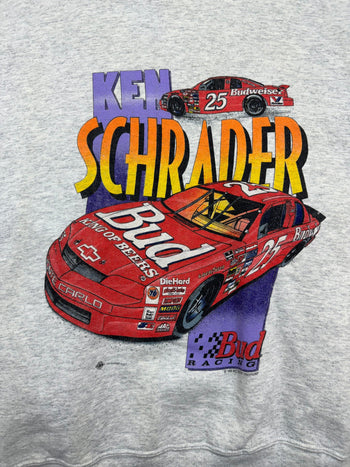 (L) Vintage '95 Ken Schrader Nascar Sweatshirt Grey