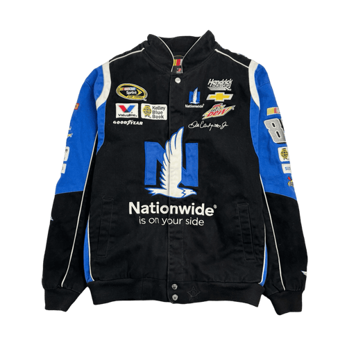 Vintage Nascar Dale Earnhardt Jr. Nationwide Racing Jacket Black | Vintage Clothing Store Canada