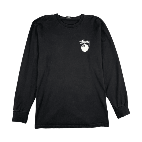 Stussy 8 Ball L/S Tee Black (USED) | Vintage Clothing Store Canada