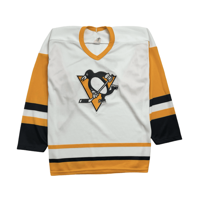 (L) Vintage NHL Pittsburgh Penguins Hockey Jersey White