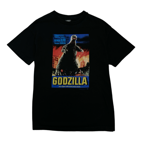 Vintage 2000’s Godzilla Movie Poster Tee Black | Vintage Clothing Store Canada