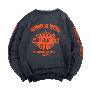Vintage 80s Harley Davidson Sweatshirt Faded Black