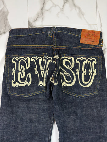 Vintage Evisu Lot 7000 Spellout Denim Pants