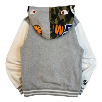 BAPE Camo Shark Hood Full Zip Hoodie Grey (USED)