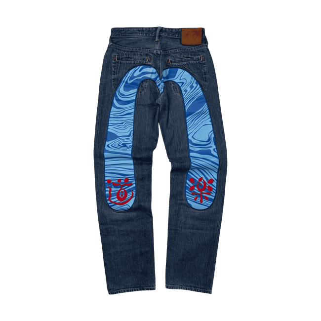 Vintage Evisu Lot 2000 No. 2 Blue Daicock Denim Pants
