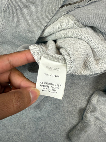 BAPE x Kaws Target Logo Full Zip Up Hoodie Grey (USED)