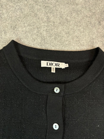 Women's Dior Uniform Wool Cardigan Black