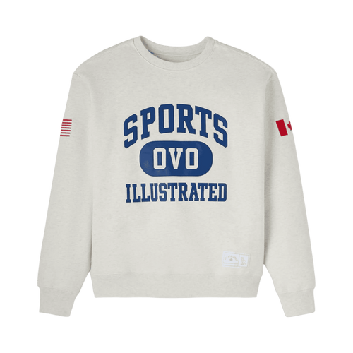 OVO Sports Illustrated Gym Crewneck Heather Grey | Vintage Clothing Store Canada