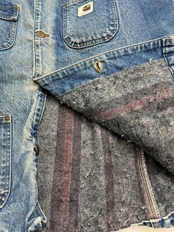 (XL) Vintage Carhartt Denim Chore Jacket washed Blue