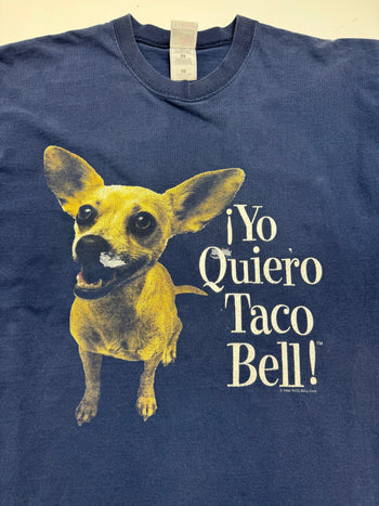 (L) Vintage '98 Taco Bell Promo Tee Navy