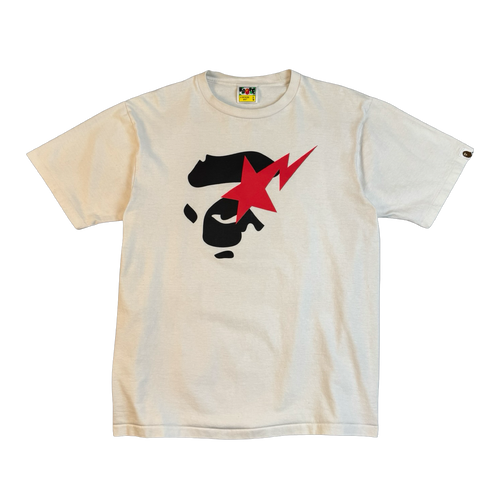 BAPE Ape Face Sta Tee White (USED) | Vintage Clothing Store Canada