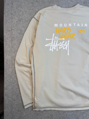 Stussy Mountain Hard Wear L/S Tee Cream (USED)