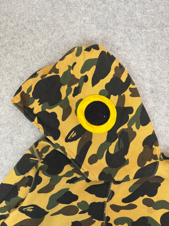BAPE 1st Camo Fish Rapala Full Zip Hoodie Yellow (USED)