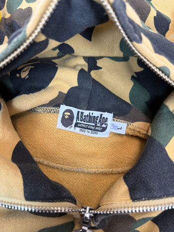 BAPE 1st Camo Fish Rapala Full Zip Hoodie Yellow (USED)