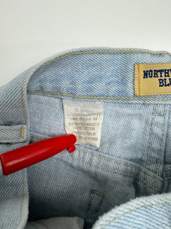 (28) Vintage Northwest Denim Cut-Out Shorts