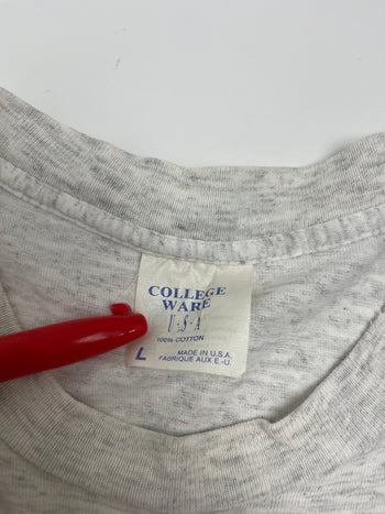 (L) Vintage 90s Penn State Cross-Arms Tee Light Grey