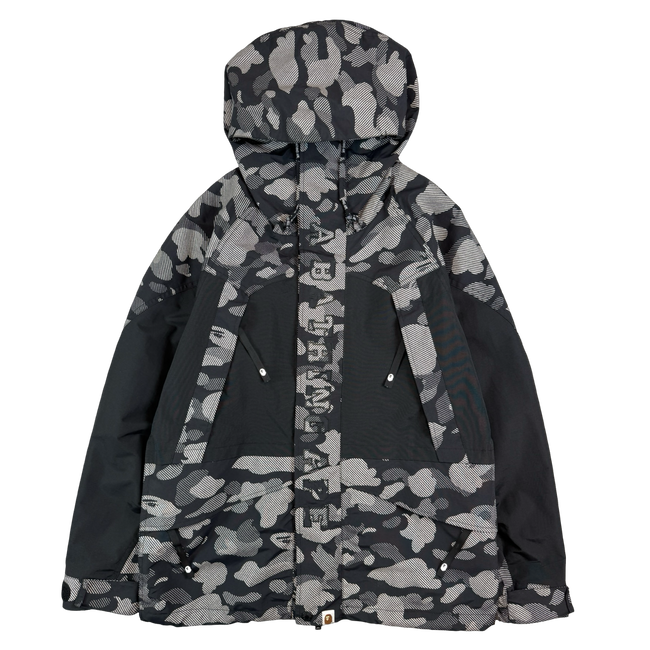BAPE Reflector Camo Snowboard Jacket Black/Grey (USED)