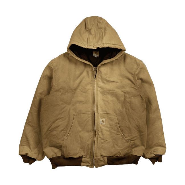 Vintage Carhartt Hooded Work Jacket Khaki
