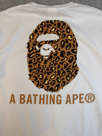 BAPE Ape Head Leopard Camo Tee White (USED)