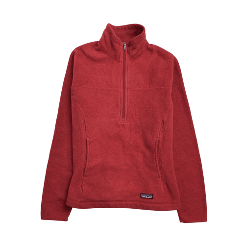 Vintage Womens Patagonia Synchilla Quarter ZIp Light Red | Vintage Clothing Store Canada