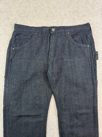 BAPE Embroidered Spell Out Double Knee Denim Jeans (USED)