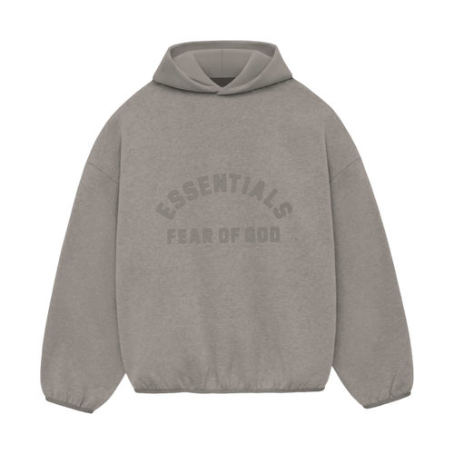 Fear of God Essentials Core Collection Nylon Fleece Hoodie Heather Grey/Dust | Vintage Clothing Store Canada