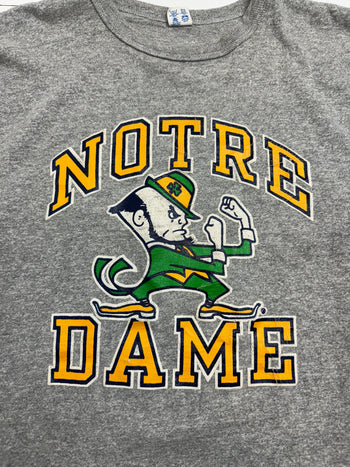 (L) Vintage 90s Champion Notre Dame Tee Grey