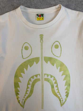 BAPE Neon Shark Tee White (USED)
