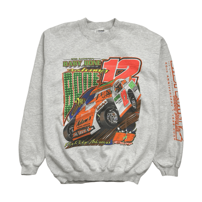 (L) Vintage 2000s Baby Bone Racing Sweatshirt Light Grey