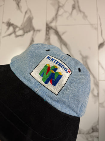 Vintage Nintendo 64 Denim Strapback Hat