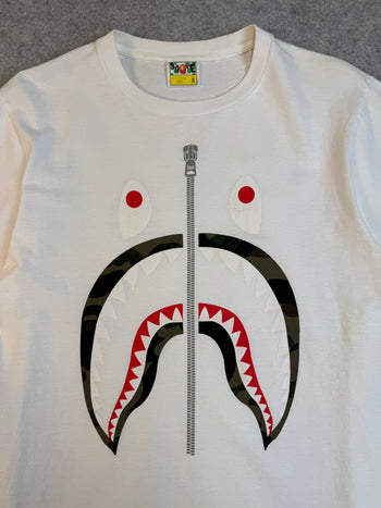 BAPE 1st Camo Shark Tee White (USED)