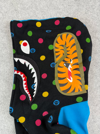 BAPE Dot Milo Shark Full Zip Black/Blue (USED)