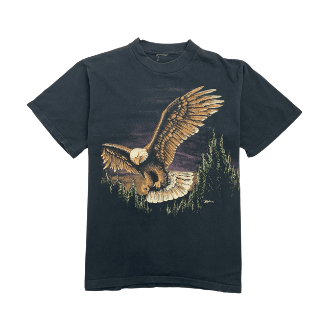 (L) Vintage Nature Eagle Tee Black