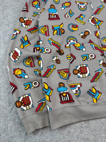 BAPE Baby Milo All Over Full Zip Hoodie Grey (USED)