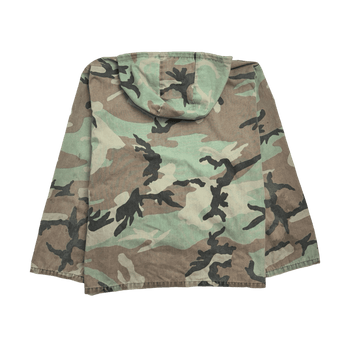 (XXL) Vintage Military Camo Zip-Up Hooded Jacket