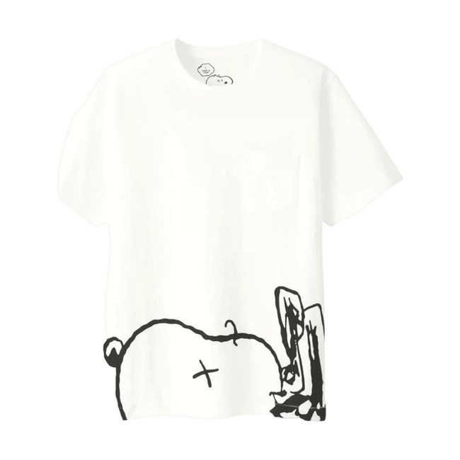 KAWS x Uniqlo x Peanuts Snoopy Face Pocket Tee White