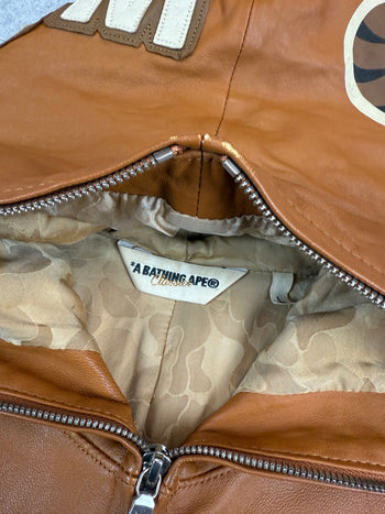 BAPE Sheep Skin Leather Shark Full Zip Jacket (USED)