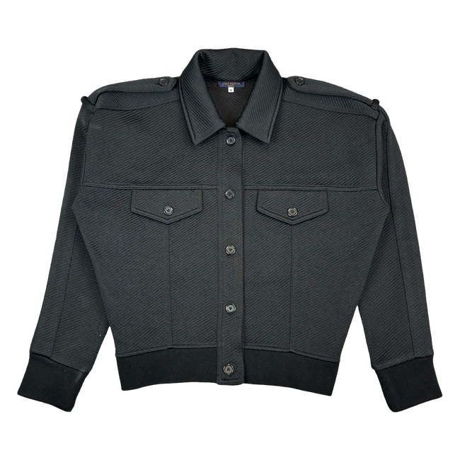 Women's Louis Vuitton Uniform Cropped Bomber Jacket Black