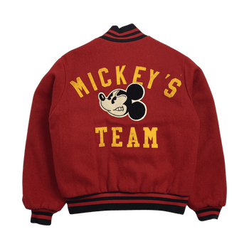 (M) Vintage Mickey & Co. Varisty Jacket Red