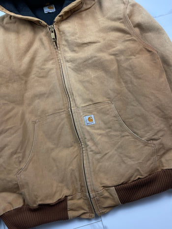 Vintage Carhartt Hooded Work Jacket Khaki