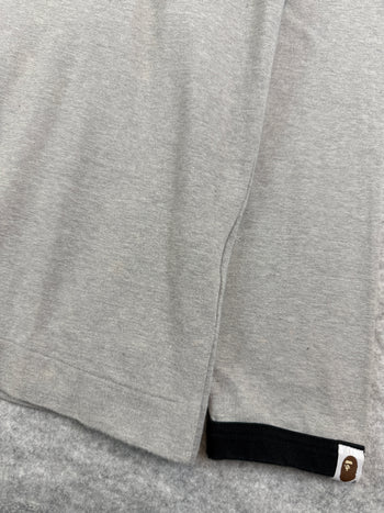 BAPE Logo L/S Tee Grey