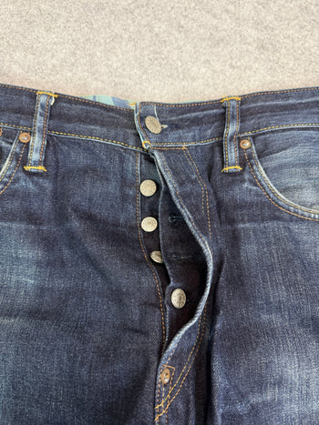 Vintage Evisu Lot 2000 No. 2 Daicock Blue Denim Pants