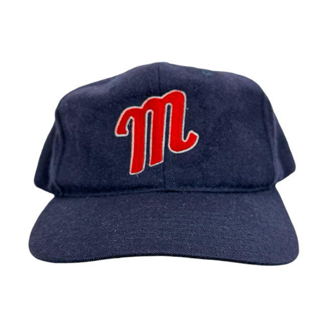 Vintage Miller Snapback Hat Navy