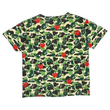 BAPE x Comme De Garcons Play Camo Tee (USED)