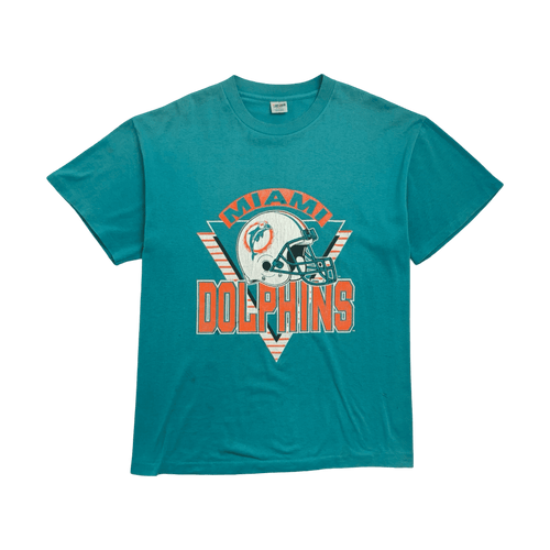 Vintage 90s Miami Dolphins Tee Aqua | Vintage Clothing Store Canada