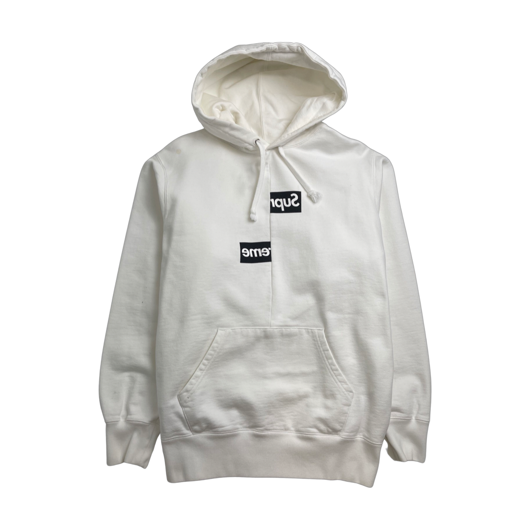 Supreme box logo hoodie sales white