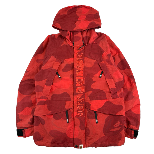 BAPE Camo Snowboard Jacket Red (USED)