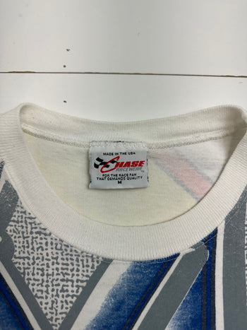 (M) Vintage 90s Nascar AOP Tee White