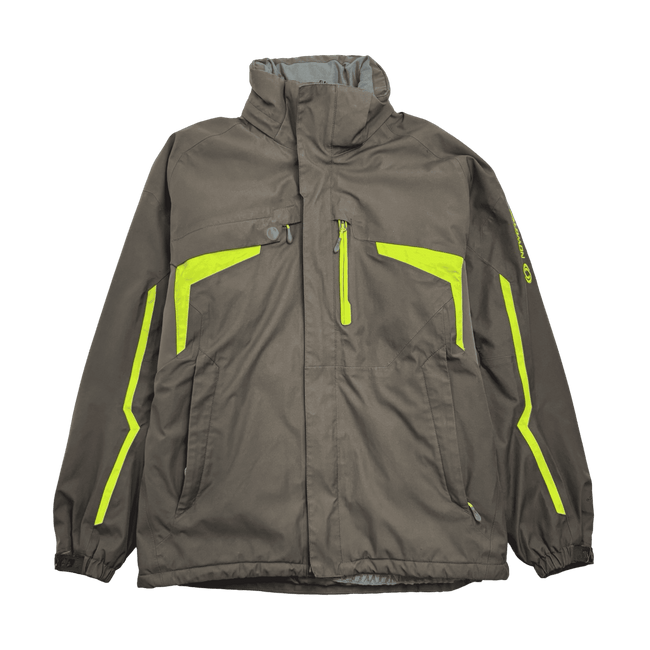 (L) Salomon Insulated Ski Jacket Brown